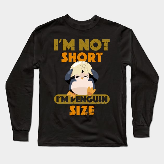 Penguin eggshell fish I'm Not Short I'm Penguin Size Short Long Sleeve T-Shirt by alcoshirts